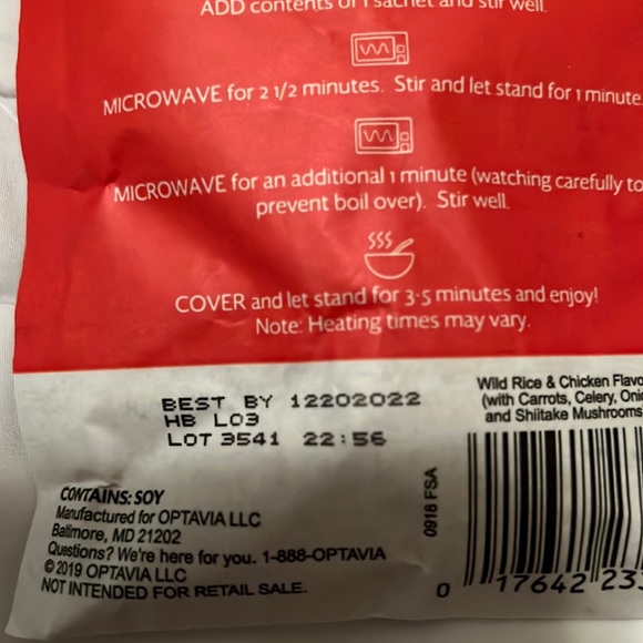 optavia Other Optavia Wild Rice Chicken Flavored Soup Poshmark
